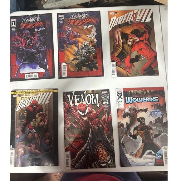 Marvel Other - Marvel Comics Lot 6 Issues Symbiote Spider-Man 2049 Venom Daredevil Wolverine